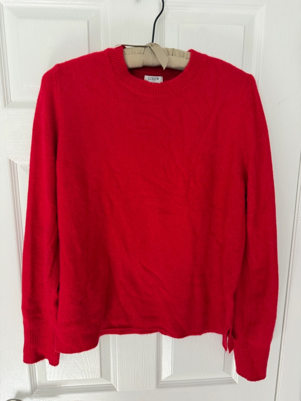 J. Crew Bright Red Crewneck Sweater